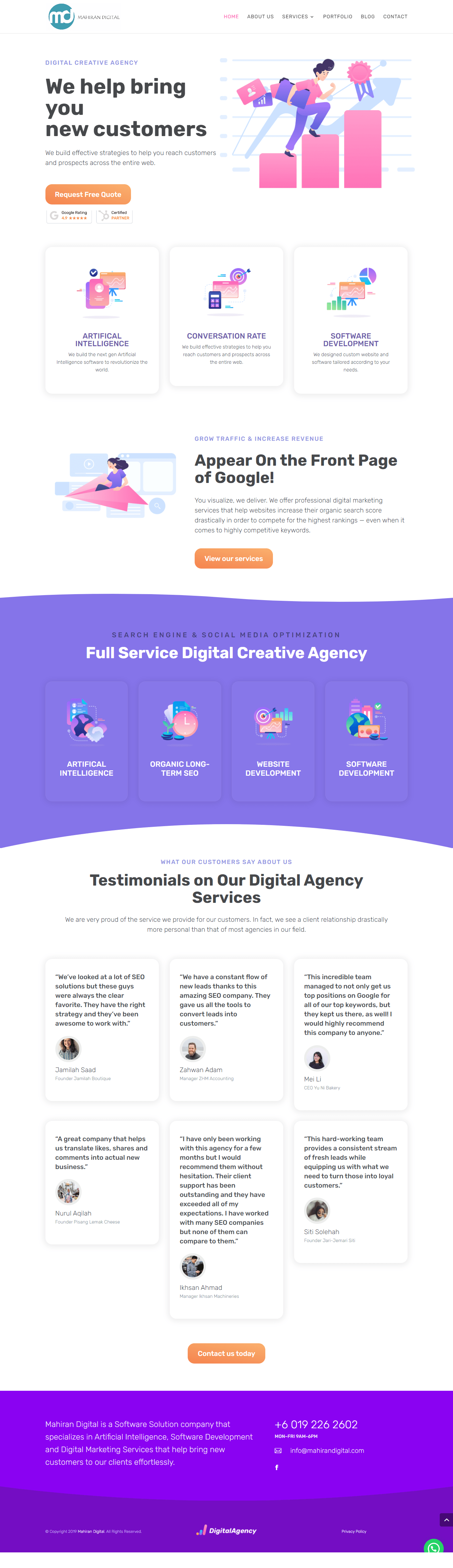 hr-web-design-portfolio-website-mahirandigital.com-home